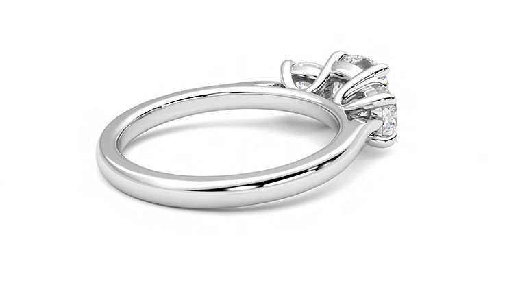 Taylor & Hart Harmony Cushion Engagement Ring 360 degree image 12