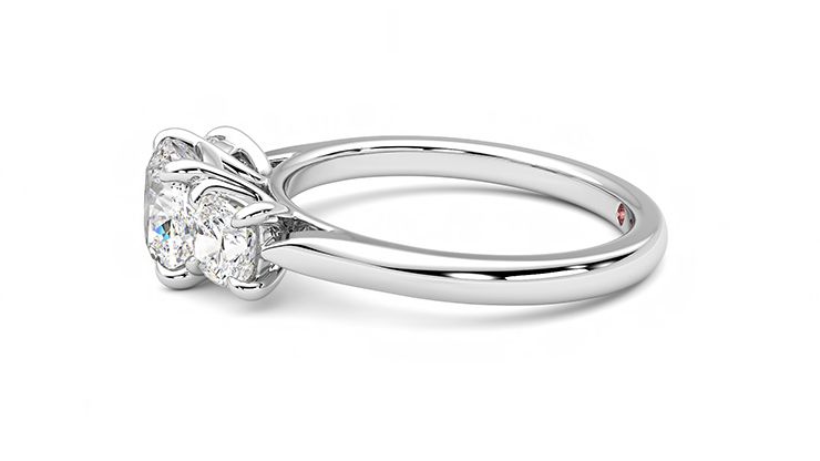 Taylor & Hart Harmony Cushion Engagement Ring 360 degree image 21