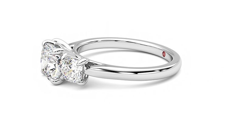Taylor & Hart Harmony Cushion Engagement Ring 360 degree image 22