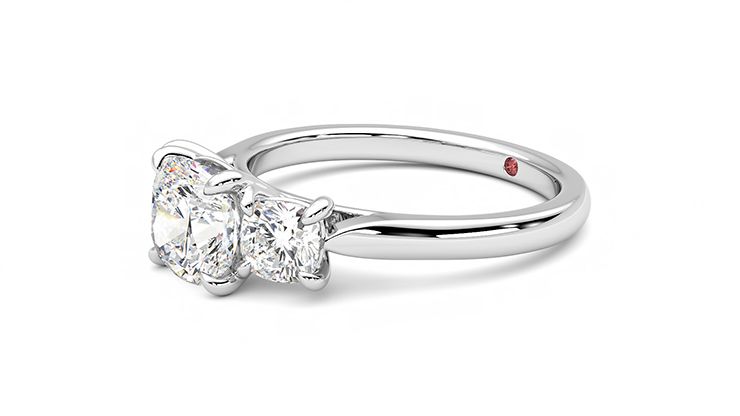 Taylor & Hart Harmony Cushion Engagement Ring 360 degree image 23