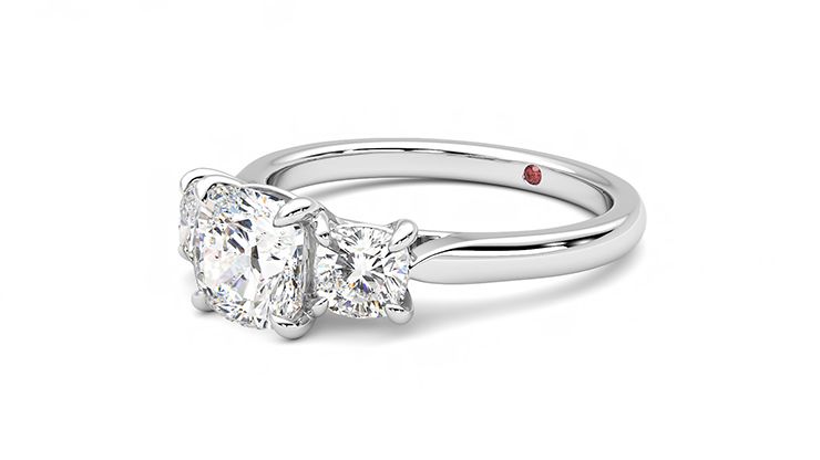 Taylor & Hart Harmony Cushion Engagement Ring 360 degree image 24