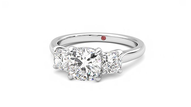 Taylor & Hart Harmony Cushion Engagement Ring 360 degree image 27