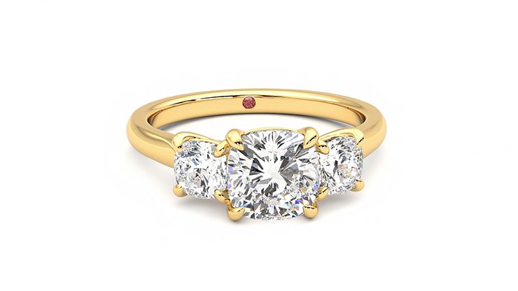 Taylor & Hart Harmony Cushion Engagement Ring 360 degree image 2