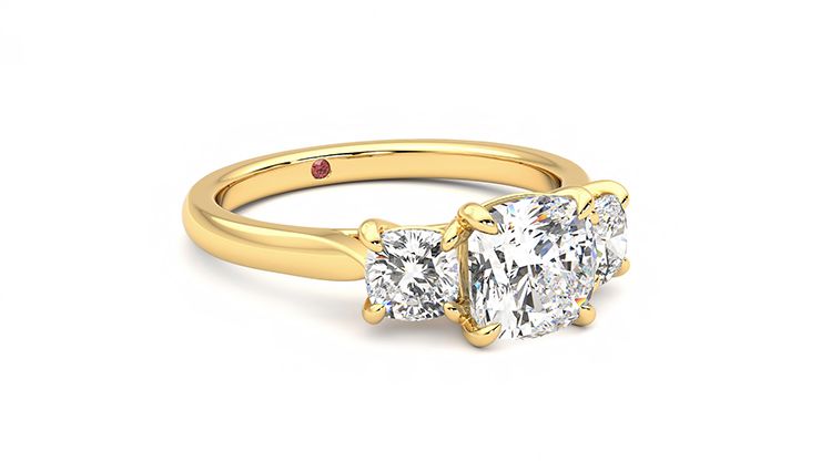 Taylor & Hart Harmony Cushion Engagement Ring 360 degree image 5