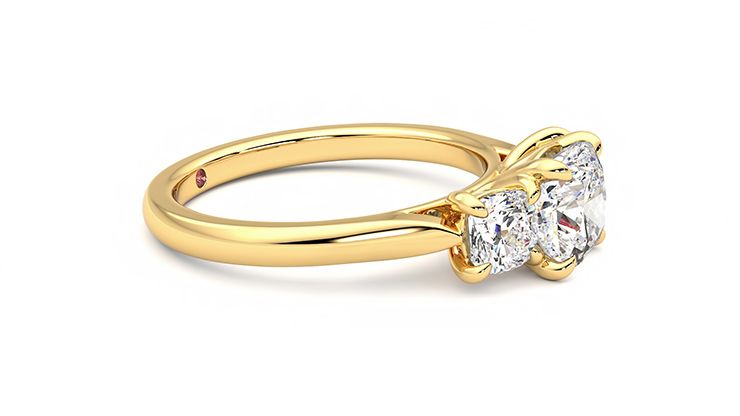 Taylor & Hart Harmony Cushion Engagement Ring 360 degree image 8