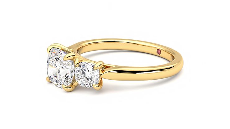 Taylor & Hart Harmony Cushion Engagement Ring 360 degree image 23