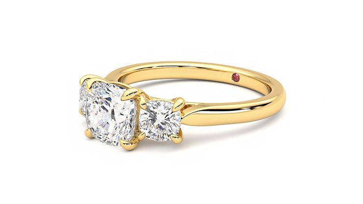 Taylor & Hart Harmony Cushion Engagement Ring 360 degree image 24