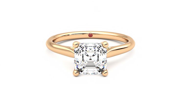 Taylor & Hart Hope Asscher Engagement Ring 360 degree image 0