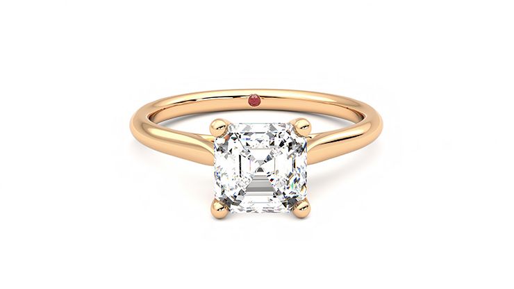 Taylor & Hart Hope Asscher Engagement Ring 360 degree image 1