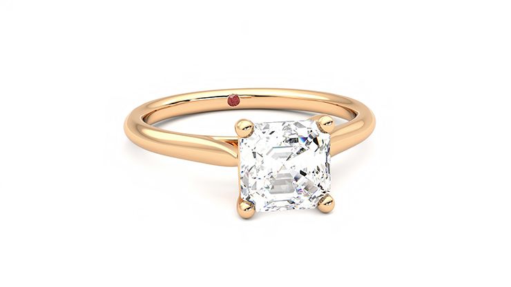 Taylor & Hart Hope Asscher Engagement Ring 360 degree image 3