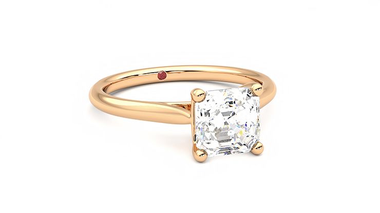 Taylor & Hart Hope Asscher Engagement Ring 360 degree image 4