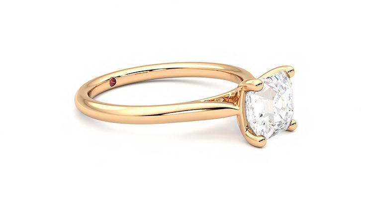 Taylor & Hart Hope Asscher Engagement Ring 360 degree image 7
