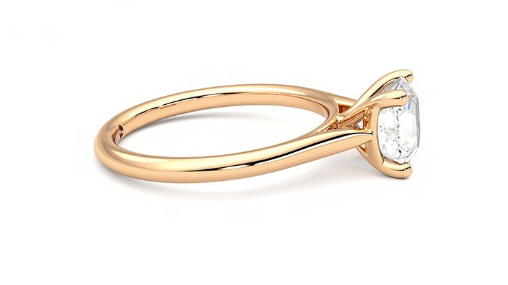 Taylor & Hart Hope Asscher Engagement Ring 360 degree image 9