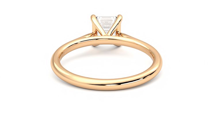Taylor & Hart Hope Asscher Engagement Ring 360 degree image 15