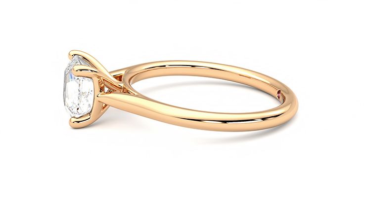 Taylor & Hart Hope Asscher Engagement Ring 360 degree image 21