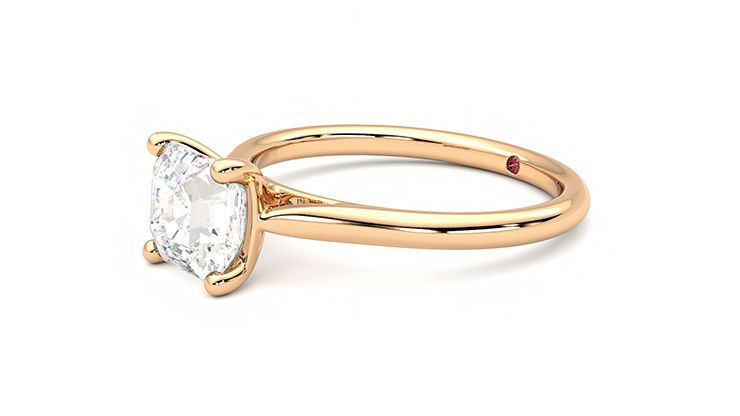 Taylor & Hart Hope Asscher Engagement Ring 360 degree image 23