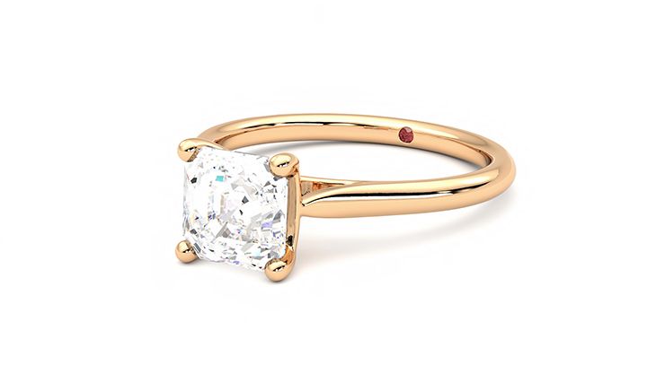 Taylor & Hart Hope Asscher Engagement Ring 360 degree image 25