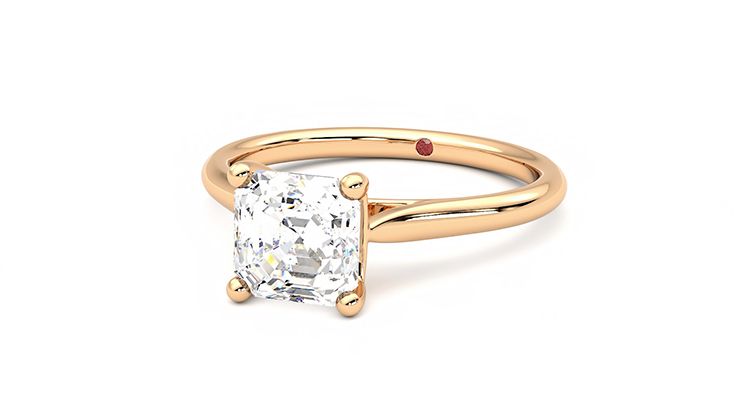 Taylor & Hart Hope Asscher Engagement Ring 360 degree image 26