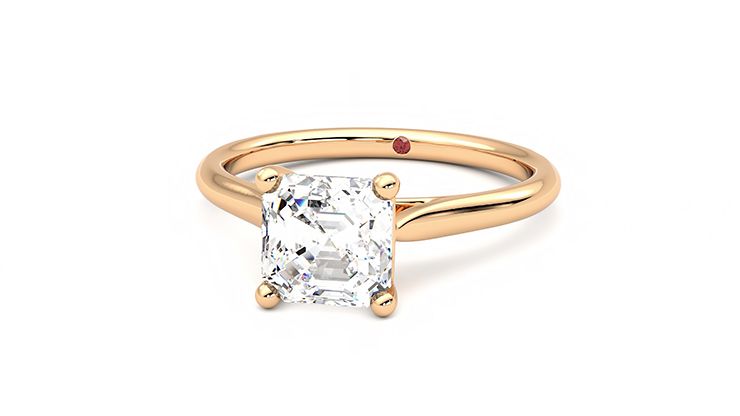 Taylor & Hart Hope Asscher Engagement Ring 360 degree image 27