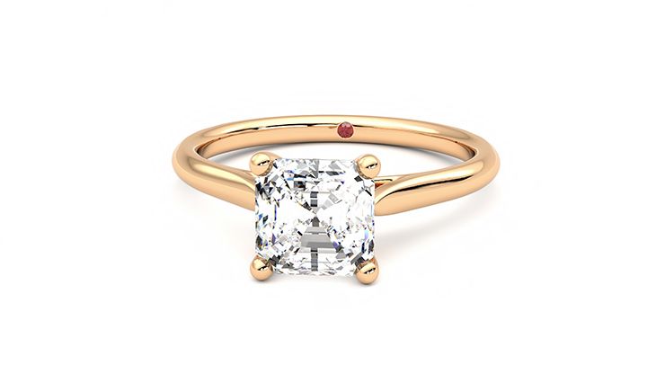 Taylor & Hart Hope Asscher Engagement Ring 360 degree image 28