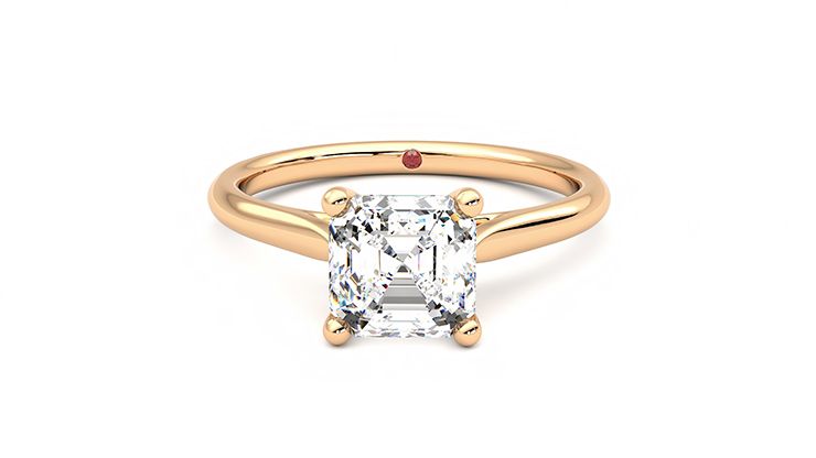 Taylor & Hart Hope Asscher Engagement Ring 360 degree image 29