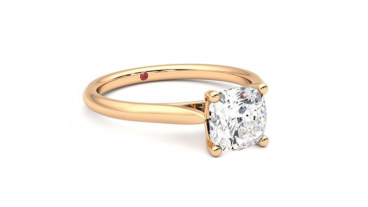 Taylor & Hart Hope Cushion Engagement Ring 360 degree image 5