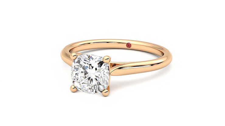 Taylor & Hart Hope Cushion Engagement Ring 360 degree image 26