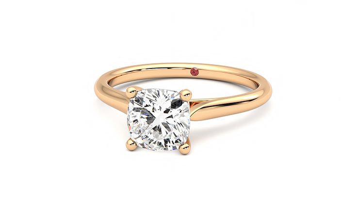 Taylor & Hart Hope Cushion Engagement Ring 360 degree image 27