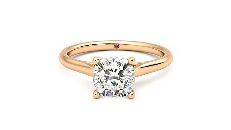 Taylor & Hart Hope Cushion Engagement Ring 360 degree image 29