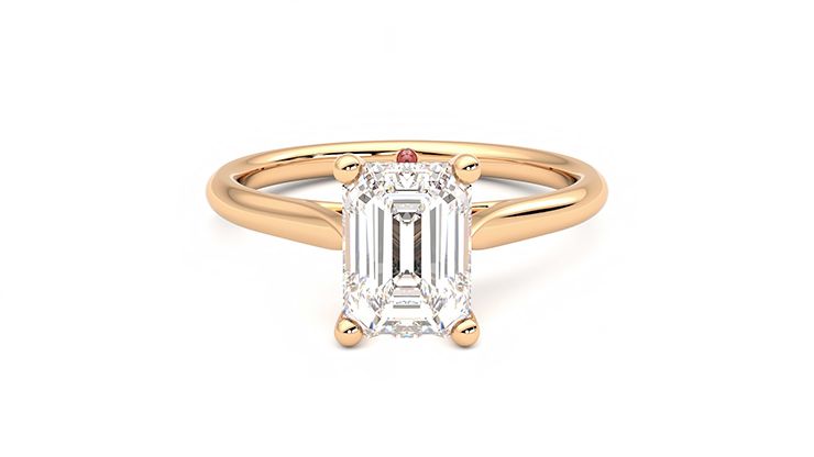 Taylor & Hart Hope Emerald Engagement Ring 360 degree image 0