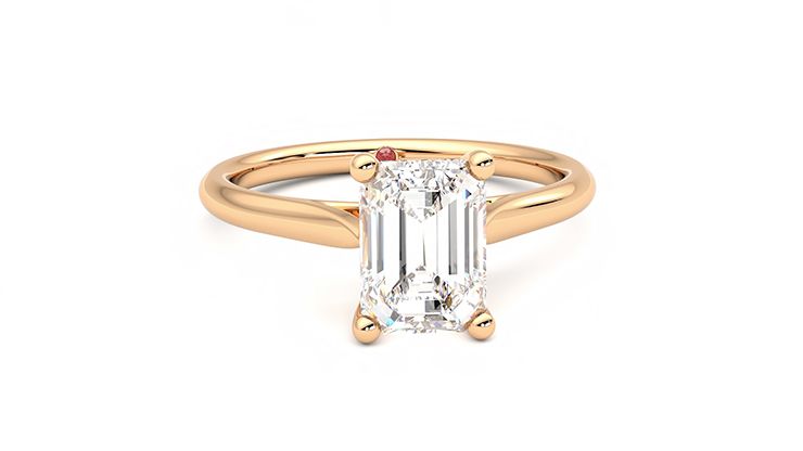 Taylor & Hart Hope Emerald Engagement Ring 360 degree image 2