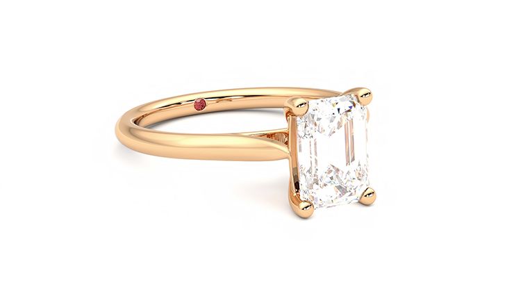 Taylor & Hart Hope Emerald Engagement Ring 360 degree image 5