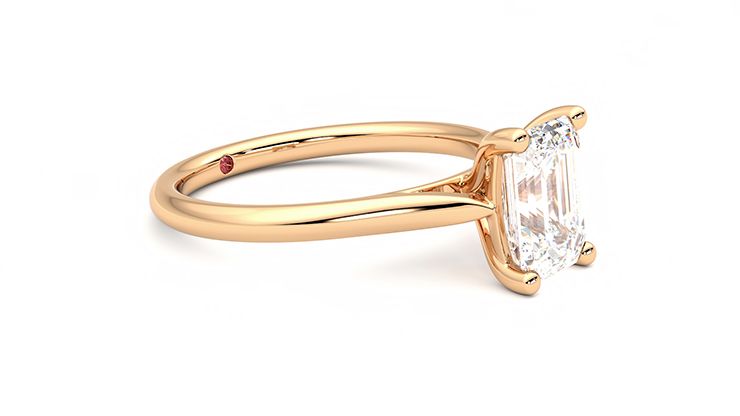 Taylor & Hart Hope Emerald Engagement Ring 360 degree image 7