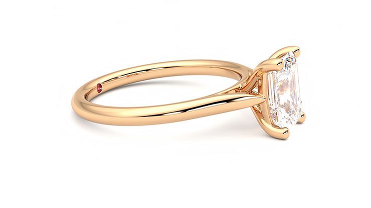Taylor & Hart Hope Emerald Engagement Ring 360 degree image 8