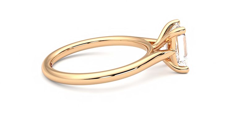 Taylor & Hart Hope Emerald Engagement Ring 360 degree image 10