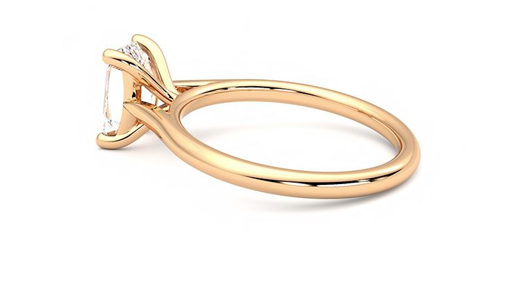 Taylor & Hart Hope Emerald Engagement Ring 360 degree image 19