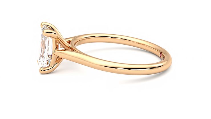 Taylor & Hart Hope Emerald Engagement Ring 360 degree image 21