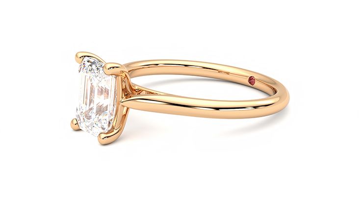Taylor & Hart Hope Emerald Engagement Ring 360 degree image 23