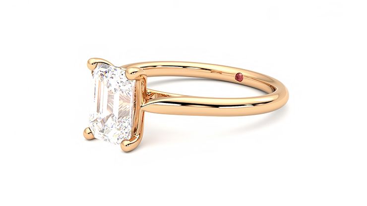 Taylor & Hart Hope Emerald Engagement Ring 360 degree image 24