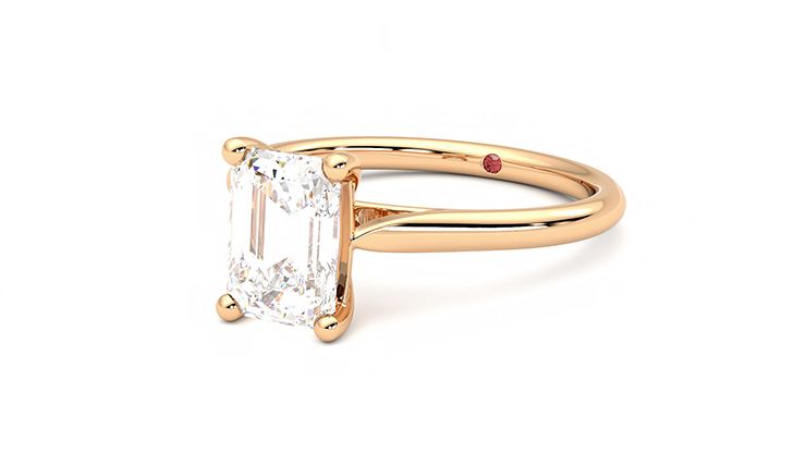 Taylor & Hart Hope Emerald Engagement Ring 360 degree image 25