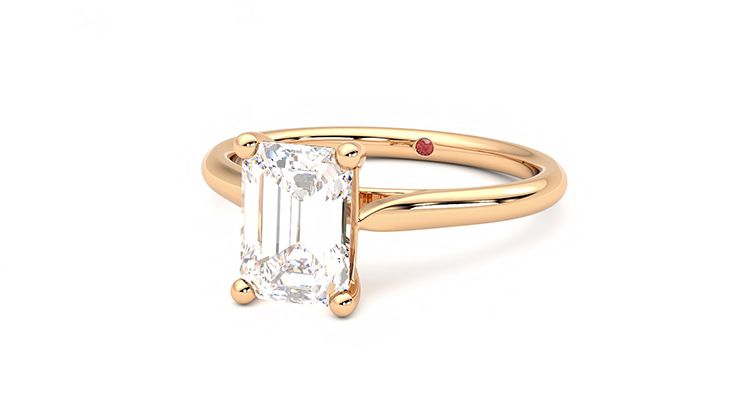 Taylor & Hart Hope Emerald Engagement Ring 360 degree image 26