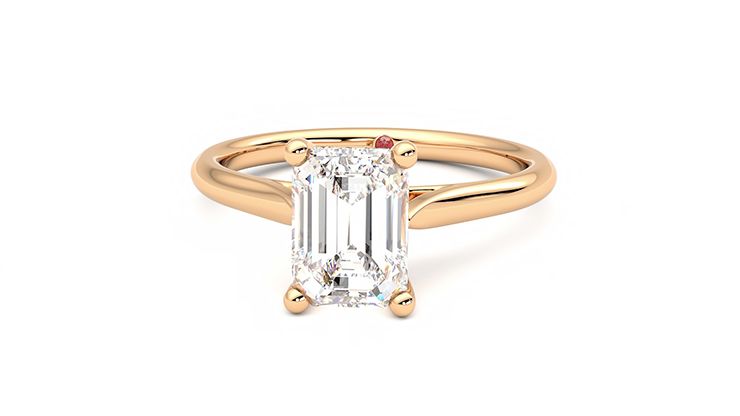 Taylor & Hart Hope Emerald Engagement Ring 360 degree image 28