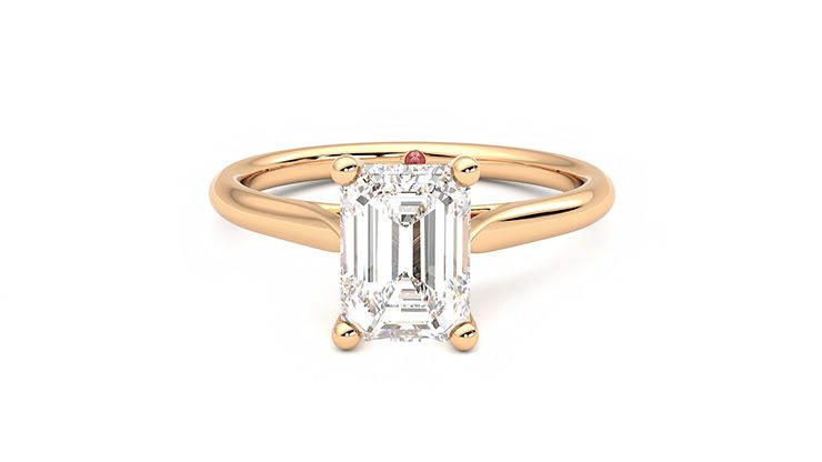 Taylor & Hart Hope Emerald Engagement Ring 360 degree image 29
