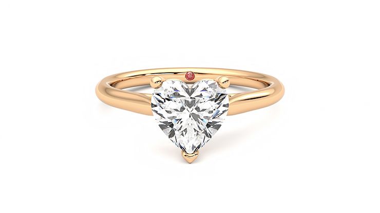 Taylor & Hart Hope Heart Engagement Ring 360 degree image 0