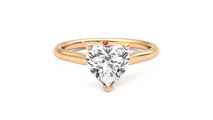 Bezel Set Heart Shape Diamond Ring For Women Solid 14kt Yellow Gold Fine  Jewelry at Rs 12737 | Diamond Rings in Surat | ID: 21064492091