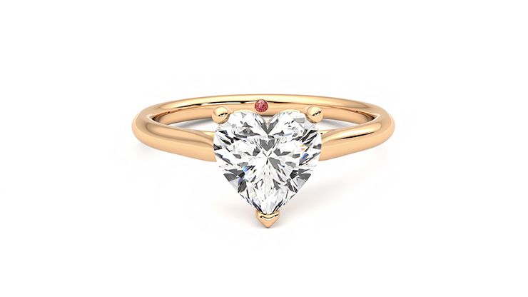 Taylor & Hart Hope Heart Engagement Ring 360 degree image 1