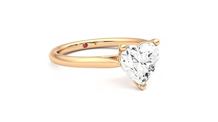 Taylor & Hart Hope Heart Engagement Ring 360 degree image 5