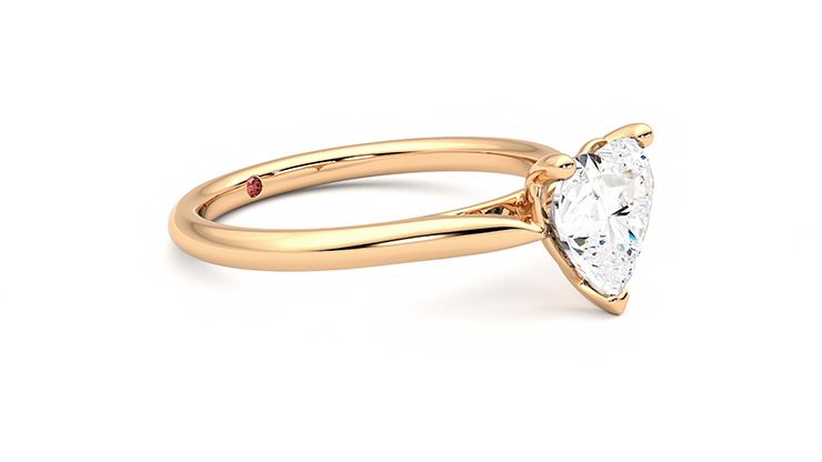 Taylor & Hart Hope Heart Engagement Ring 360 degree image 7
