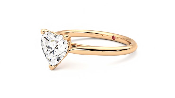 Taylor & Hart Hope Heart Engagement Ring 360 degree image 24