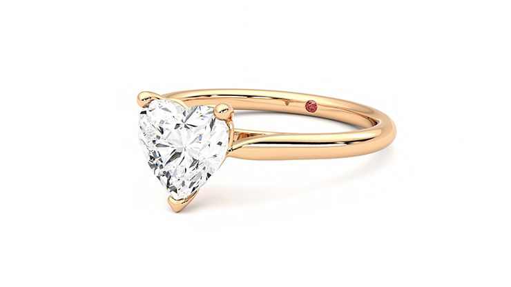 Taylor & Hart Hope Heart Engagement Ring 360 degree image 25